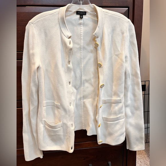 Talbots Brand Women’s Cream / Beige / Off White Cardigan Sweater Size XS - Picture 3 of 4